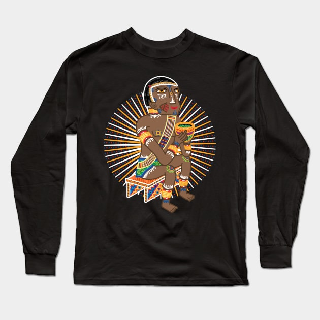 COQUERO COCA CHEWER CAPULÍ NARIÑO COLOMBIA - full colour Long Sleeve T-Shirt by Xotico Design